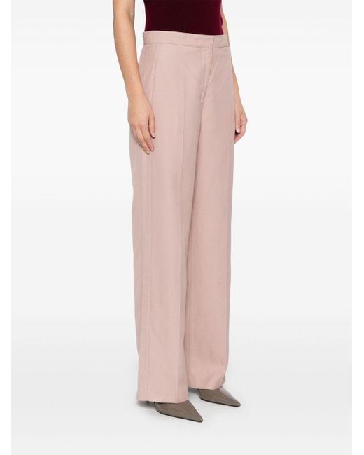Loulou de Saison Pink Solid Color Trousers