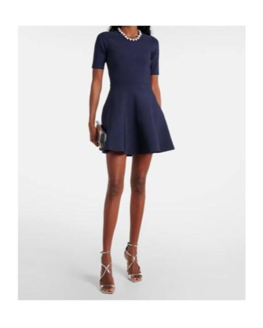Monique Lhuillier Blue Embellished Minidress