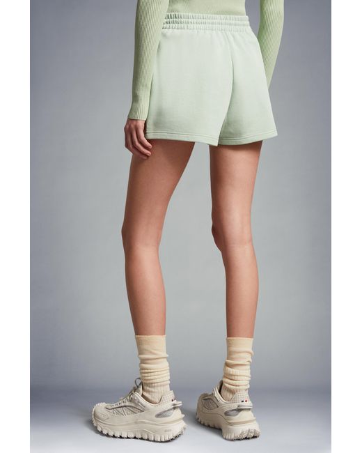 Moncler Green Logo Shorts