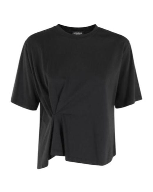 Dondup Black Asymmetric T-Shirt