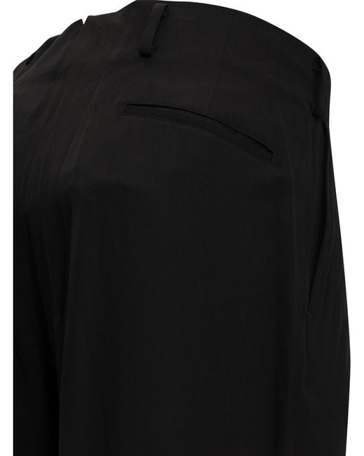 A.PRESSE Black Wide-Leg Tailored Pants for men