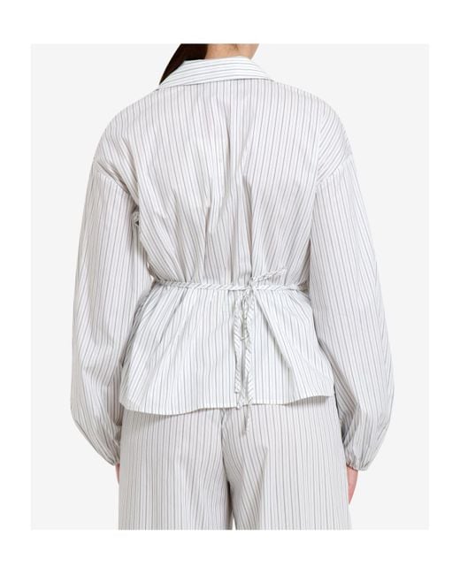 Semicouture White Striped Blouse