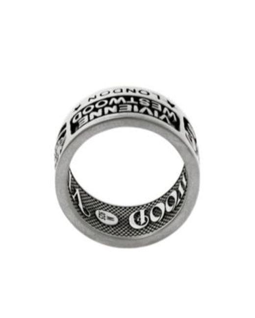 Vivienne Westwood White Lancelot Ring for men