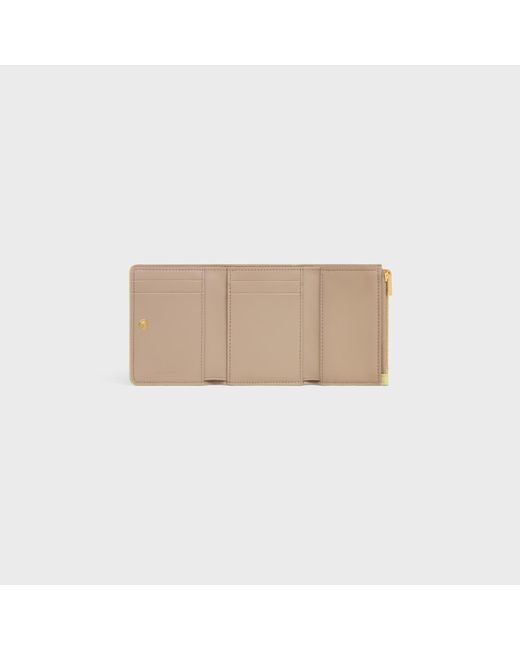 Céline Yellow Fine Wallet Triomphe Stamp