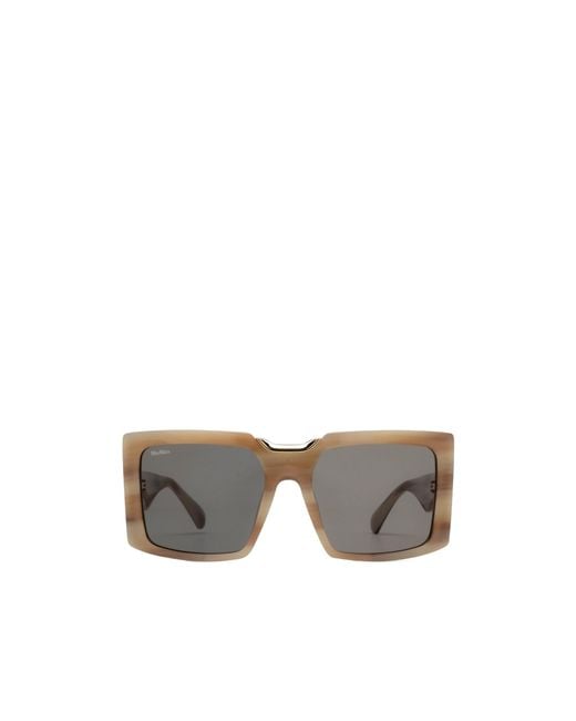 Max Mara Gray Square Frame Sunglasses