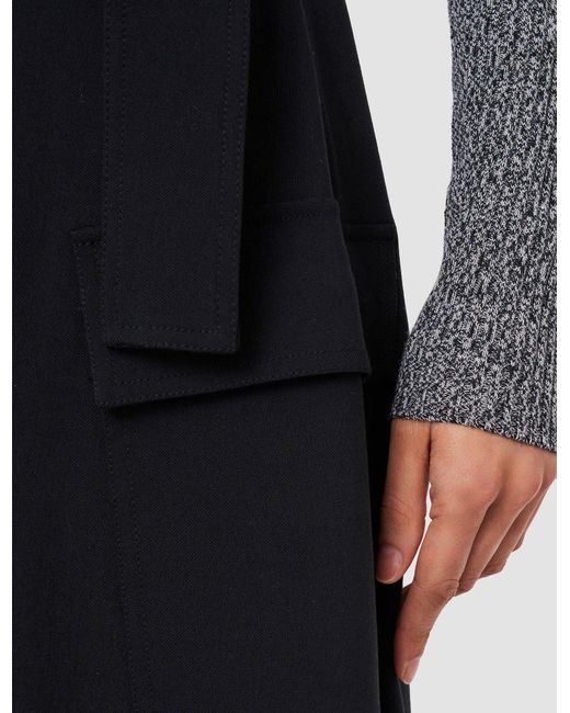 Joseph Black Pernette Belted A-Line Midi Skirt