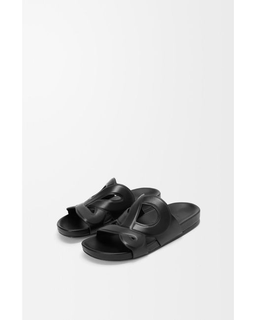 Loewe Black X Paula & Apos;S Ibiza & Apos;S Ease Monogram Leather Sandals for men