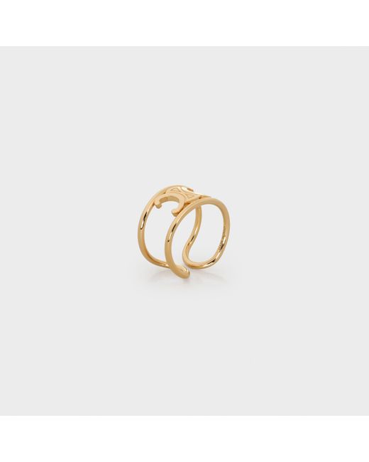 Céline Metallic Maillon Triomphe Ring