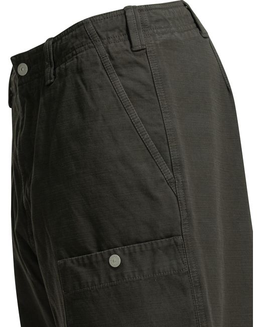 Stone Island Gray Patch-Pocket Drawstring-Cuff Trousers for men