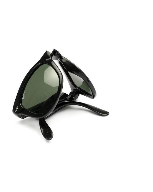 Ray-Ban White Wayfarer Folding Square Frame Sunglasses for men