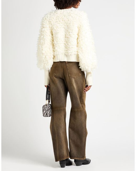 Farm Rio White Minimalist Solid Knit Cardigan