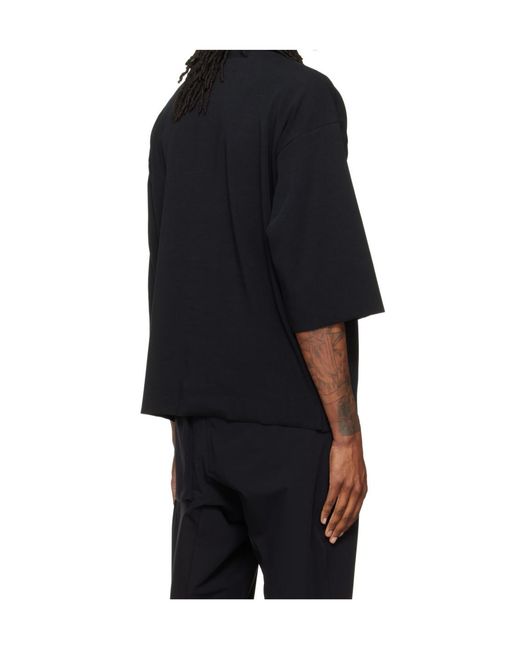 Thom Krom Black Ms 196 Oversized Half-Zip Sweatshirt for men