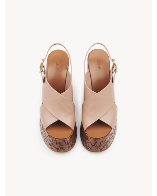 Chloé Brown Chloé Maxime Wedge Sandals