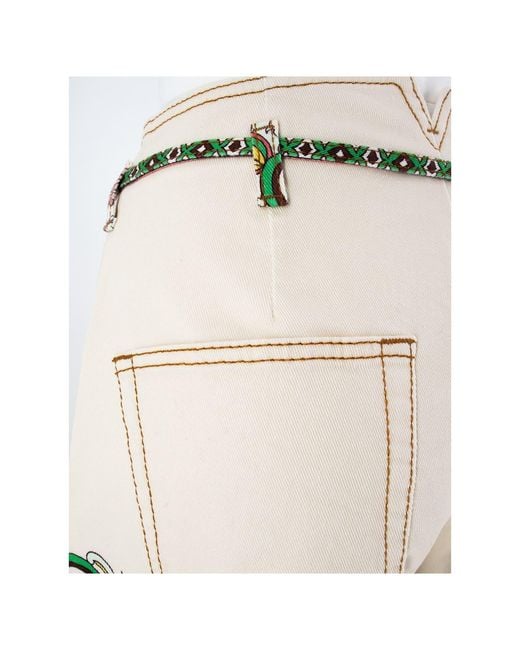 Etro White Tied Flared Jeans