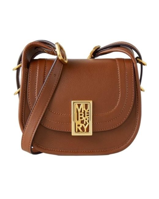Mulberry Mini Sadie Cross-Body Bag in Brown | Lyst