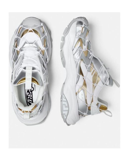 Versace White Mercury M_Vs_03 Panelled Sneakers