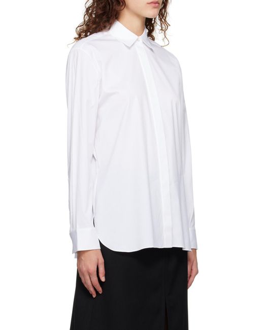 Theory White Buttoned Oversize Shirt