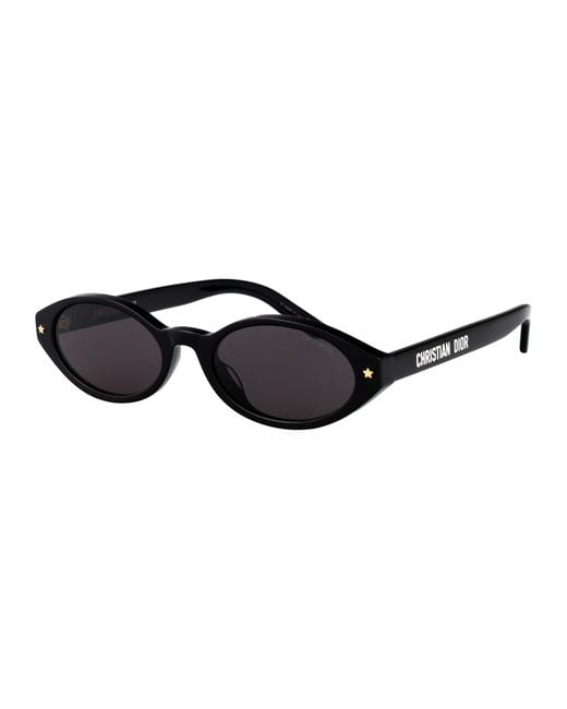Dior White Eyewear Pacific R1I Oval Frame Sunglasses