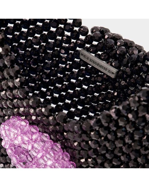Germanier Black Beaded Hobo Shoulder Bag