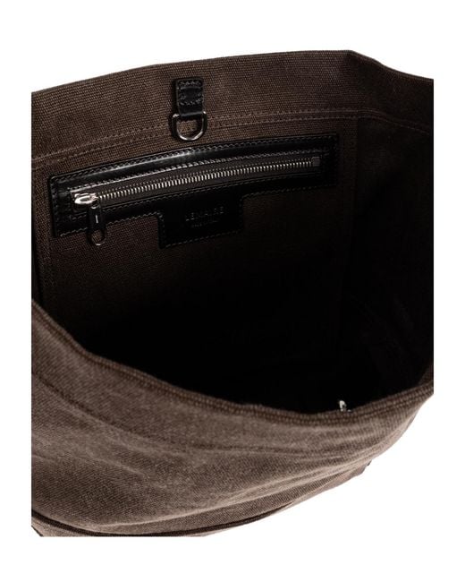 Lemaire Brown Small Belted Tote Bag for men