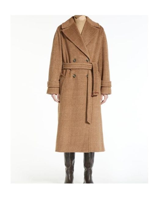 Weekend by Maxmara Brown Wool Alpaca Double Breasted Coat