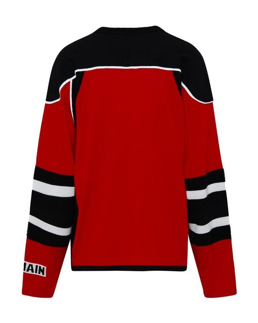 Balmain Red B-Sporty Boxy Sweatshirt for men