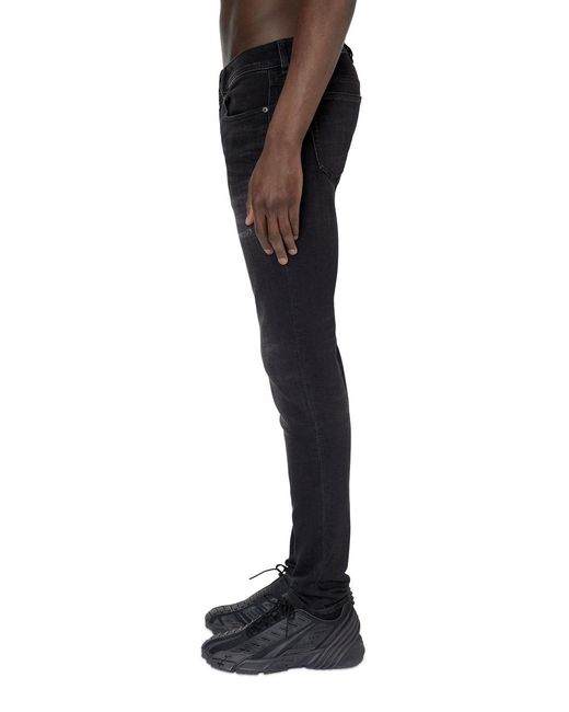 DIESEL Blue Faded Straight-Leg Jeans for men