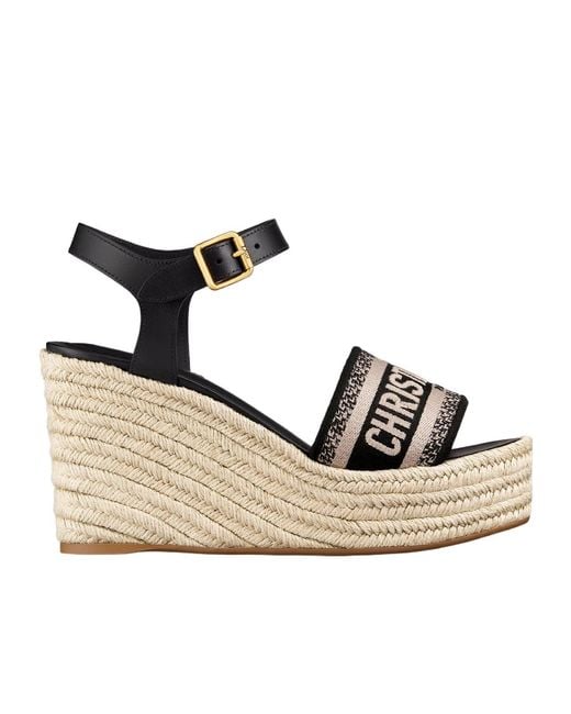 Dior Black Dway Wedge Sandal