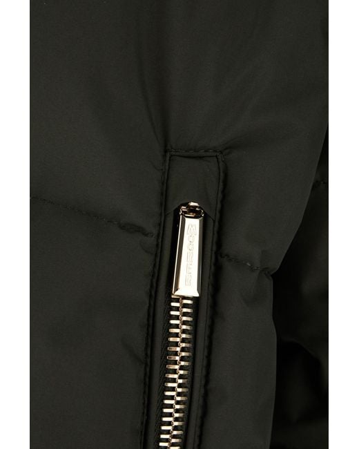 Moorer Black Quilted Hooded Jacket