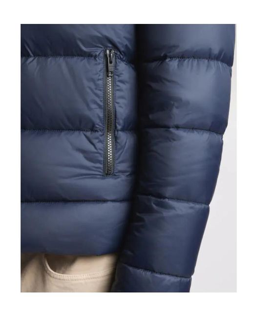 Fay Blue Quilted Down Hooded Jacket for men