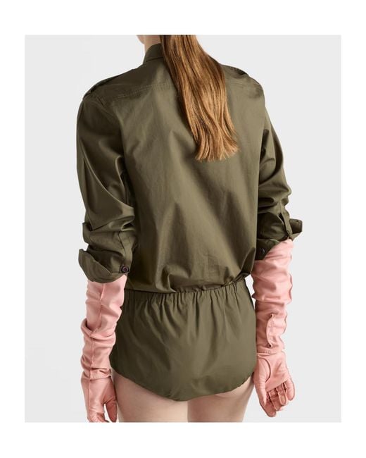 Prada Green Cotton Poplin Shirt