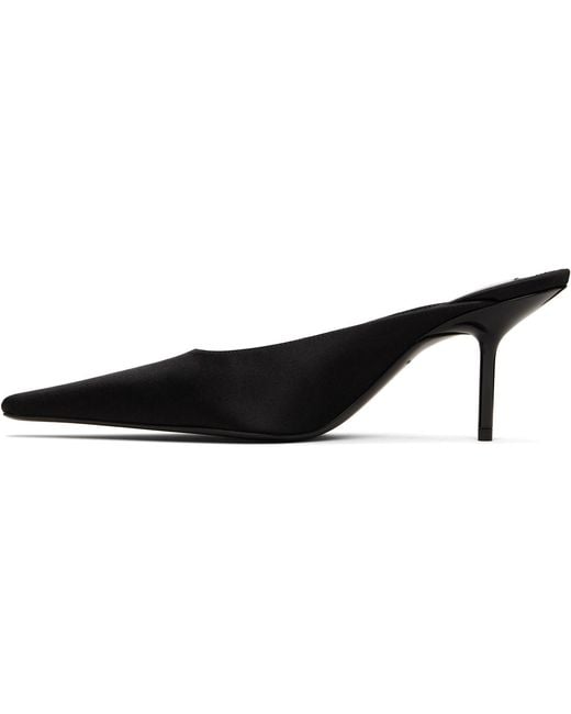 Victoria Beckham Black 75Mm Sloan Pointed-Toe Stiletto Mules