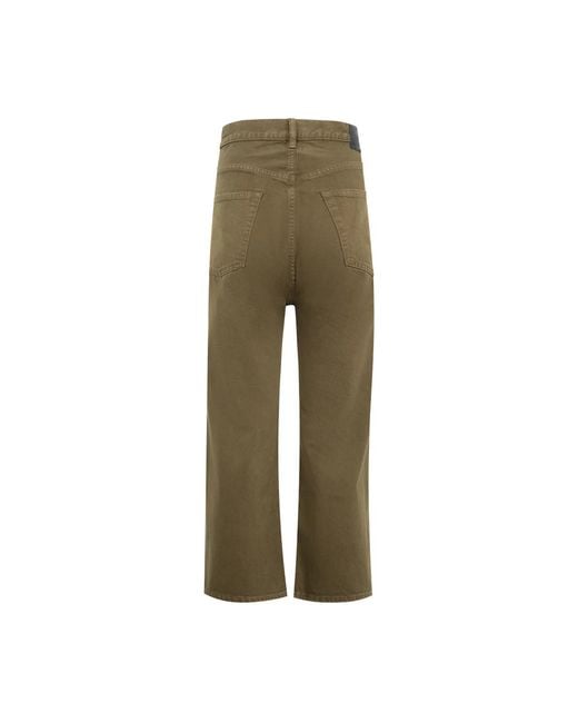 R13 Green Tailored Drop Jeans