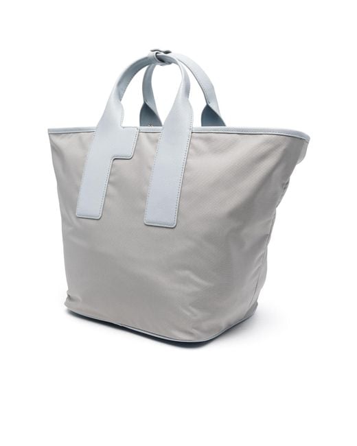 Furla Gray Piuma L Tote Bags