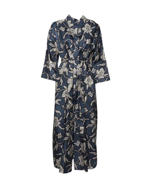 Max Mara Black 'S Floral-Printed Shirt Dress
