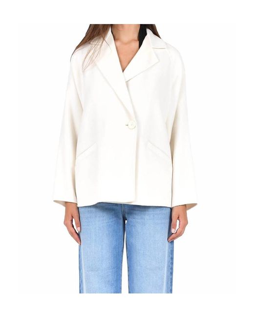 Max Mara White Studio Button-Up Jacket