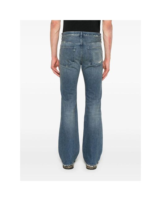 Ann Demeulemeester Blue Denim Trousers With Belt Loops for men