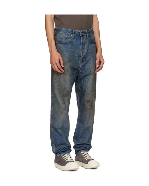 Rick Owens Blue Belt Loop Jeans for men