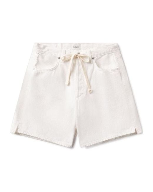 Citizens of Humanity White Brynn Drawstring Short