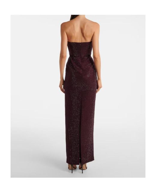Roland Mouret Purple Crystal-Embellished Gown