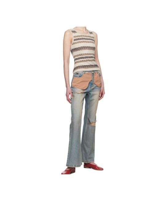 ★ANDERSSON BELL★ Hair Braid Stripe Tank Top HAIR BRAID STRIPE TANK TOP atb1263w(BEIGE) – Andersson Bell