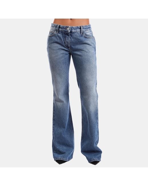 Off-White c/o Virgil Abloh Blue Slim-Fit Flared Jeans