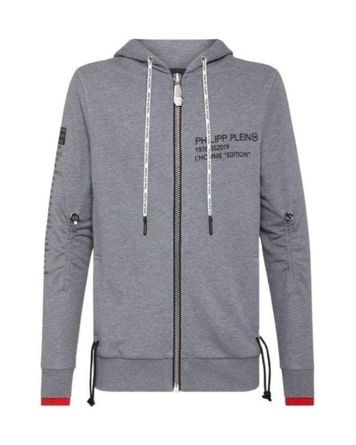 Philipp Plein Gray Logo Casual Jacket for men