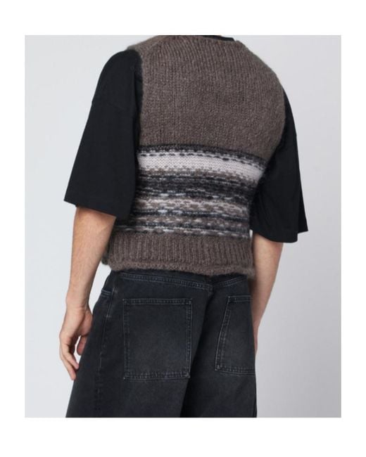 Our Legacy Black Striped Vest for men