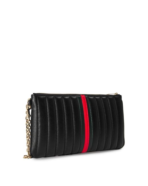 Gucci Black Verticalquilted Clutch