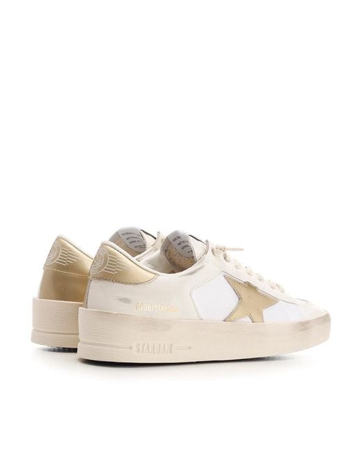 Golden Goose Deluxe Brand White Stardan Low-Top Sneakers