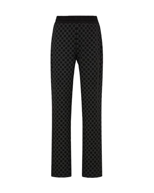 Moncler Black Monogram Print Trackpants for men