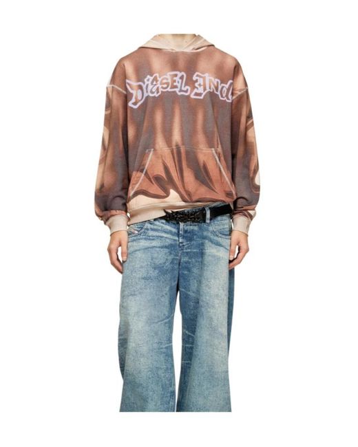 DIESEL Pink Boxt-Hood-Show Hoodie for men
