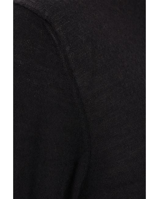 Allude Black Roll Neck Knit T-Shirt