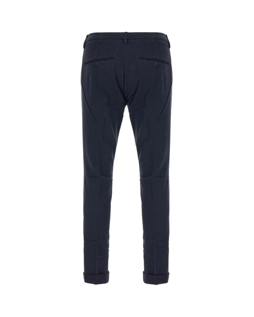 Dondup Blue Slim-Cut Trousers for men